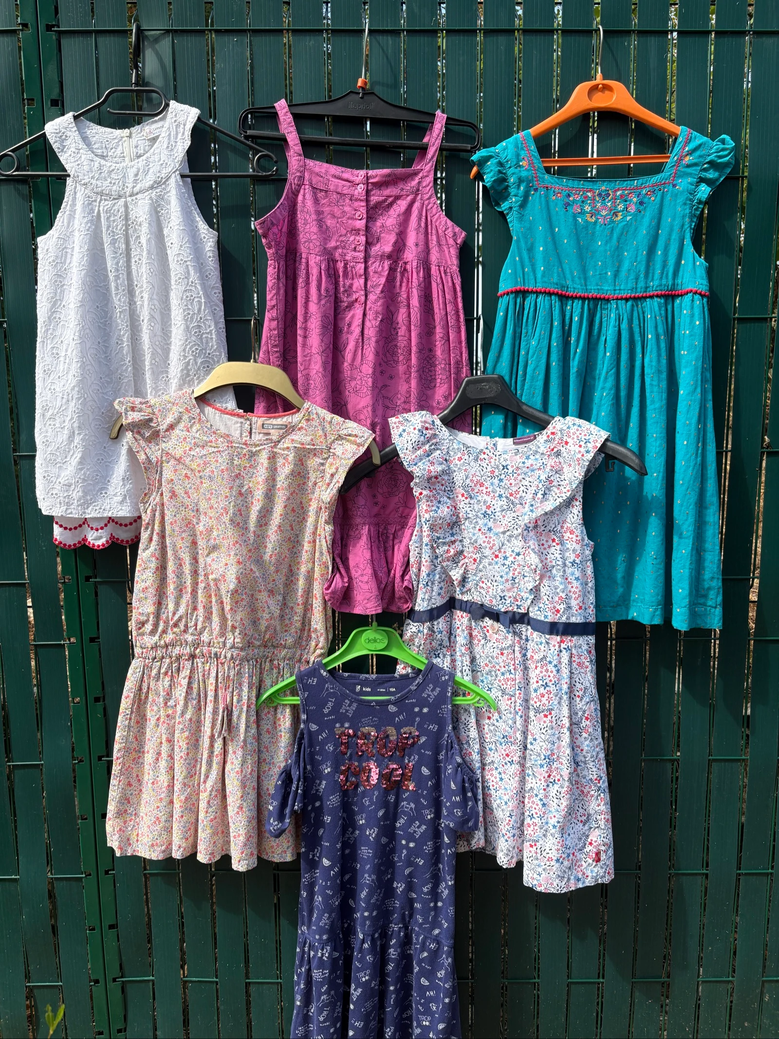 Lot of 6 dresses for 10-year-old girls – Sergent Major, Little Lavand, Tissaia – great deal - cotton – photo 2
